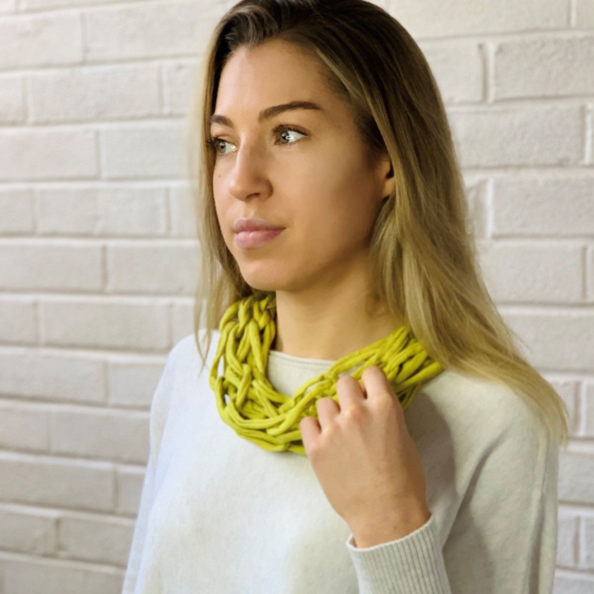 Chartreuse Delight Knitted Snood